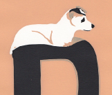Dog screenprint by Esther Tyson
