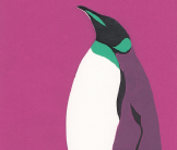 Penguin screenprint by Esther Tyson