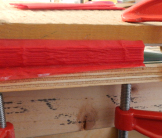 Esther Tyson's  bookbinding workshop Gluing the spine